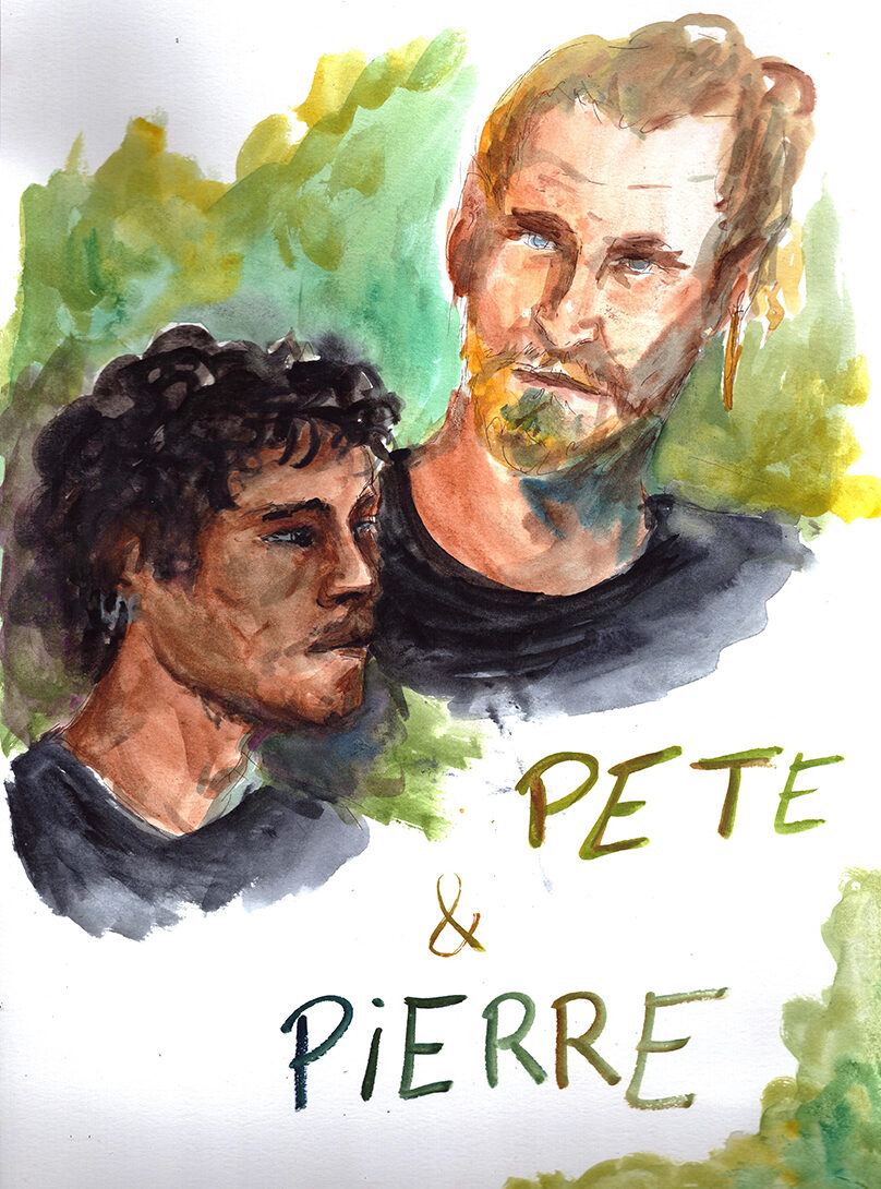 Portrait de Pierre Broquin et Pete Thomas par Ambre Ménard, ©2026.